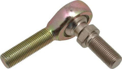 Alinabal - 1/2" ID, 1-5/16" Max OD, 6,400 Lb Max Static Cap, Spherical Rod End - 1/2-20 RH, 3/4" Shank Diam, 1-1/2" Shank Length, Steel with Molded Nyloy Raceway - Top Tool & Supply