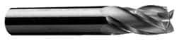 Onsrud - 3/8" Cutting Diam x 5/8" Length of Cut, 4 Flute, Downcut Spiral Router Bit - Uncoated, Right Hand Cut, Solid Carbide, 3" OAL x 3/8" Shank Diam, Four Edge, 30° Helix Angle - Top Tool & Supply