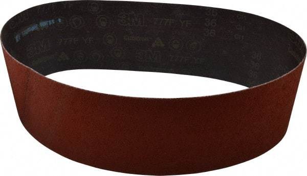 3M - 6" Wide x 48" OAL, 36 Grit, Ceramic Abrasive Belt - Ceramic, Very Coarse, Coated, YF Weighted Cloth Backing, Wet/Dry, Series 777F - Top Tool & Supply