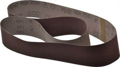 3M - 2-1/2" Wide x 60" OAL, 240 Grit, Aluminum Oxide Abrasive Belt - Aluminum Oxide, Very Fine, Coated, X Weighted Cloth Backing, Series 341D - Top Tool & Supply