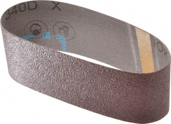 3M - 3" Wide x 18" OAL, 50 Grit, Aluminum Oxide Abrasive Belt - Aluminum Oxide, Coarse, Coated, X Weighted Cloth Backing, Series 340D - Top Tool & Supply