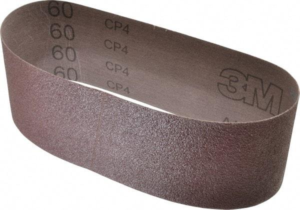 3M - 3" Wide x 21" OAL, 60 Grit, Aluminum Oxide Abrasive Belt - Aluminum Oxide, Medium, Coated, X Weighted Cloth Backing, Series 340D - Top Tool & Supply