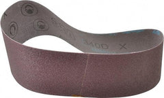 3M - 3" Wide x 24" OAL, 60 Grit, Aluminum Oxide Abrasive Belt - Aluminum Oxide, Medium, Coated, X Weighted Cloth Backing, Series 340D - Top Tool & Supply