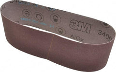 3M - 3" Wide x 24" OAL, 100 Grit, Aluminum Oxide Abrasive Belt - Aluminum Oxide, Fine, Coated, X Weighted Cloth Backing, Series 340D - Top Tool & Supply