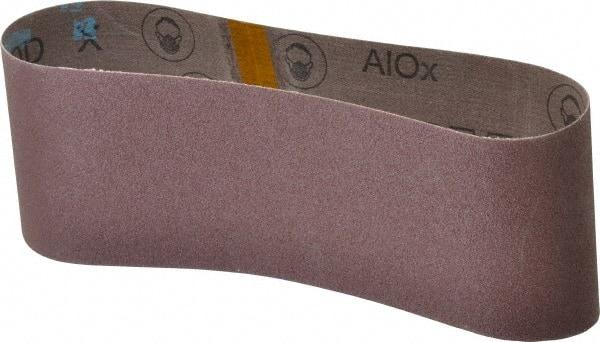 3M - 4" Wide x 24" OAL, 80 Grit, Aluminum Oxide Abrasive Belt - Aluminum Oxide, Medium, Coated, X Weighted Cloth Backing, Series 240D - Top Tool & Supply