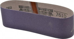 3M - 3" Wide x 24" OAL, 100 Grit, Ceramic Abrasive Belt - Ceramic, Fine, Coated, Y Weighted Cloth Backing, Series 761D - Top Tool & Supply