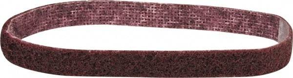 3M - 1/2" Wide x 12" OAL, Aluminum Oxide Abrasive Belt - Aluminum Oxide, Medium, Nonwoven, Series SC-BS - Top Tool & Supply