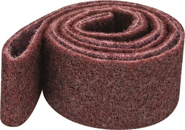 3M - 2" Wide x 60" OAL, Aluminum Oxide Abrasive Belt - Aluminum Oxide, Medium, Nonwoven, Series SC-BS - Top Tool & Supply