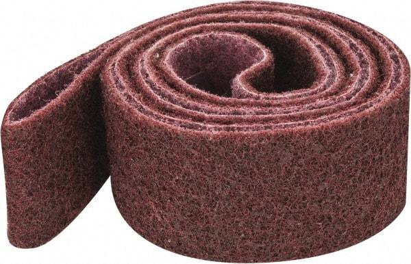 3M - 2" Wide x 72" OAL, Aluminum Oxide Abrasive Belt - Aluminum Oxide, Medium, Nonwoven, Series SC-BS - Top Tool & Supply