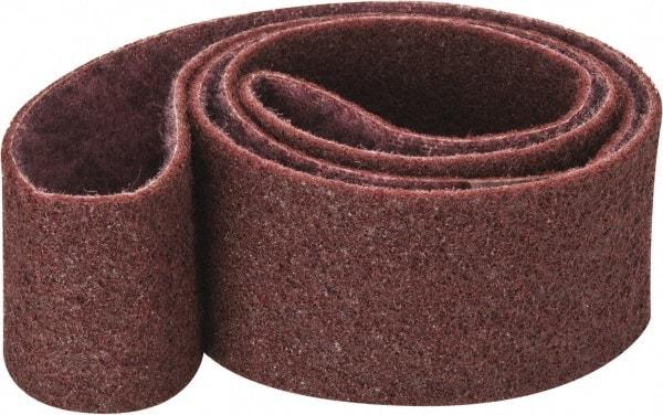 3M - 3" Wide x 72" OAL, Aluminum Oxide Abrasive Belt - Aluminum Oxide, Medium, Nonwoven, Series SC-BS - Top Tool & Supply