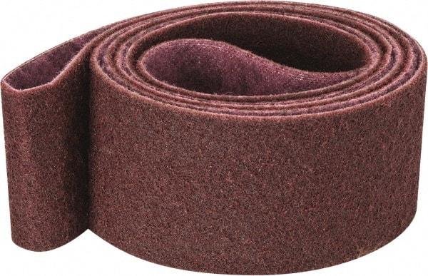 3M - 4" Wide x 132" OAL, Aluminum Oxide Abrasive Belt - Aluminum Oxide, Medium, Nonwoven, Series SC-BS - Top Tool & Supply