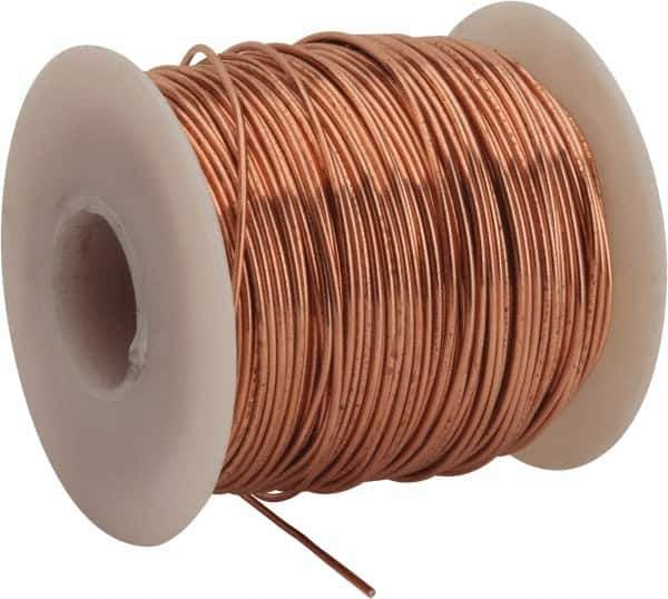 Made in USA - 18 Gage, 0.0403" Diameter x 199' Long, Bare, Copper Bus Bar Wire - Pure Copper (ASTM B3) - Top Tool & Supply