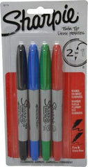 Sharpie - Black, Red, Blue, Green Wet Surface Pen - Twin Tip, AP Nontoxic Ink Fine/Ultra Fine Tip, AP Nontoxic Ink - Top Tool & Supply