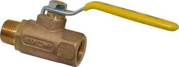 Apollo - 1/2" Pipe, Standard Port, Bronze Standard Ball Valve - 2 Piece, Inline - One Way Flow, MNPT x FNPT Ends, Lever Handle, 600 WOG, 150 WSP - Top Tool & Supply