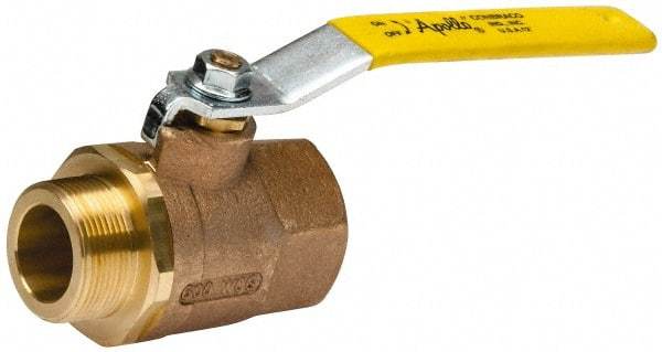 Apollo - 1-1/2" Pipe, Standard Port, Bronze Standard Ball Valve - 2 Piece, Inline - One Way Flow, MNPT x FNPT Ends, Lever Handle, 600 WOG, 150 WSP - Top Tool & Supply