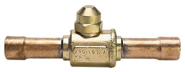 Apollo - 2-5/8" Pipe, Full Port, Brass UL Listed Ball Valve - Inline - Two Way Flow, Tube O.D. x Tube O.D. Ends, Cap Handle, 500 WOG - Top Tool & Supply