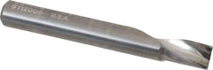 Onsrud - 1/4" Cutting Diam x 3/8" Length of Cut, 1 Flute, Upcut Spiral Router Bit - Uncoated, Right Hand Cut, Solid Carbide, 2" OAL x 1/4" Shank Diam, Single Edge, 21° Helix Angle - Top Tool & Supply