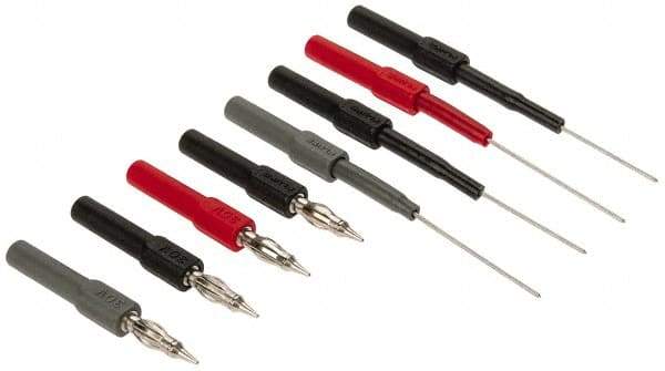 Fluke - Black/Gray/Red Electrical Test Equipment Leads - Use with Digital Multimeters - Top Tool & Supply