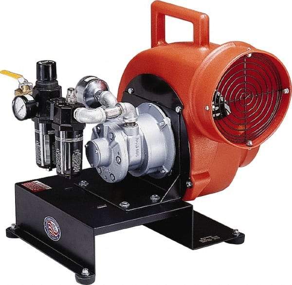 Allegro - 8" Inlet, Pneumatic Centrifugal Blower - 1,800 & 1,350 CFM (One 90° Bend), 1,700 CFM (Free Air) & 900 CFM (Two 90° Bends) - Top Tool & Supply