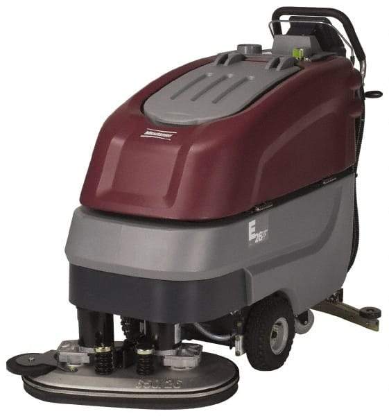 Minuteman - 26" Cleaning Width, Electric Floor Scrubber - 0.60 (Vacuum) & 0.75 (Brush) hp, 180 RPM, 65" Water Lift, 19 Gal Tank Capacity, Series E26 - Top Tool & Supply