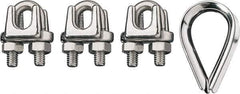 Ronstan - 5/8" Wire Rope Thimble Clip Kit - 316 Stainless Steel, Electropolished - Top Tool & Supply