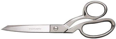 Fiskars - 3-1/2" LOC, 8-1/2" OAL Steel Scissors - Right Hand, Steel Bent Handle, For Fabrics, Textiles - Top Tool & Supply