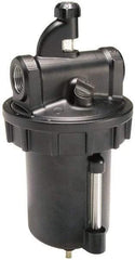 Parker - 3/4 NPT Port, 250 Max psi, Heavy-Duty Lubricator - Zinc Bowl with Sight Glass, Cast Aluminum Body, 325 CFM, 150°F Max, 4.97" Wide x 11.44" High - Top Tool & Supply