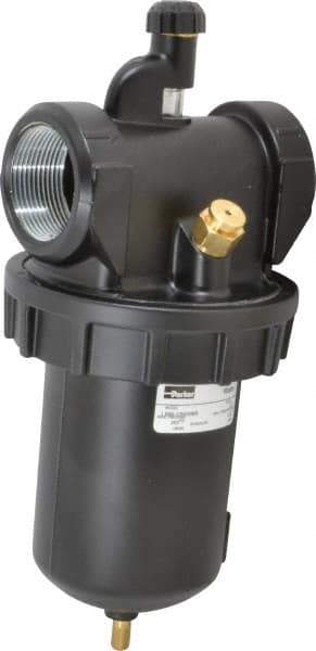 Parker - 1-1/2 NPT Port, 250 Max psi, Heavy-Duty Lubricator - Zinc Bowl with Sight Glass, Cast Aluminum Body, 400 CFM, 150°F Max, 4.97" Wide x 11.03" High - Top Tool & Supply