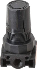 Parker - 1/4 NPT Port, Plastic Miniature Regulator - 0 to 125 psi Range, 150 Max psi Supply Pressure, 1/8" Gauge Port Thread, 1.6" Wide x 3.1" High - Top Tool & Supply