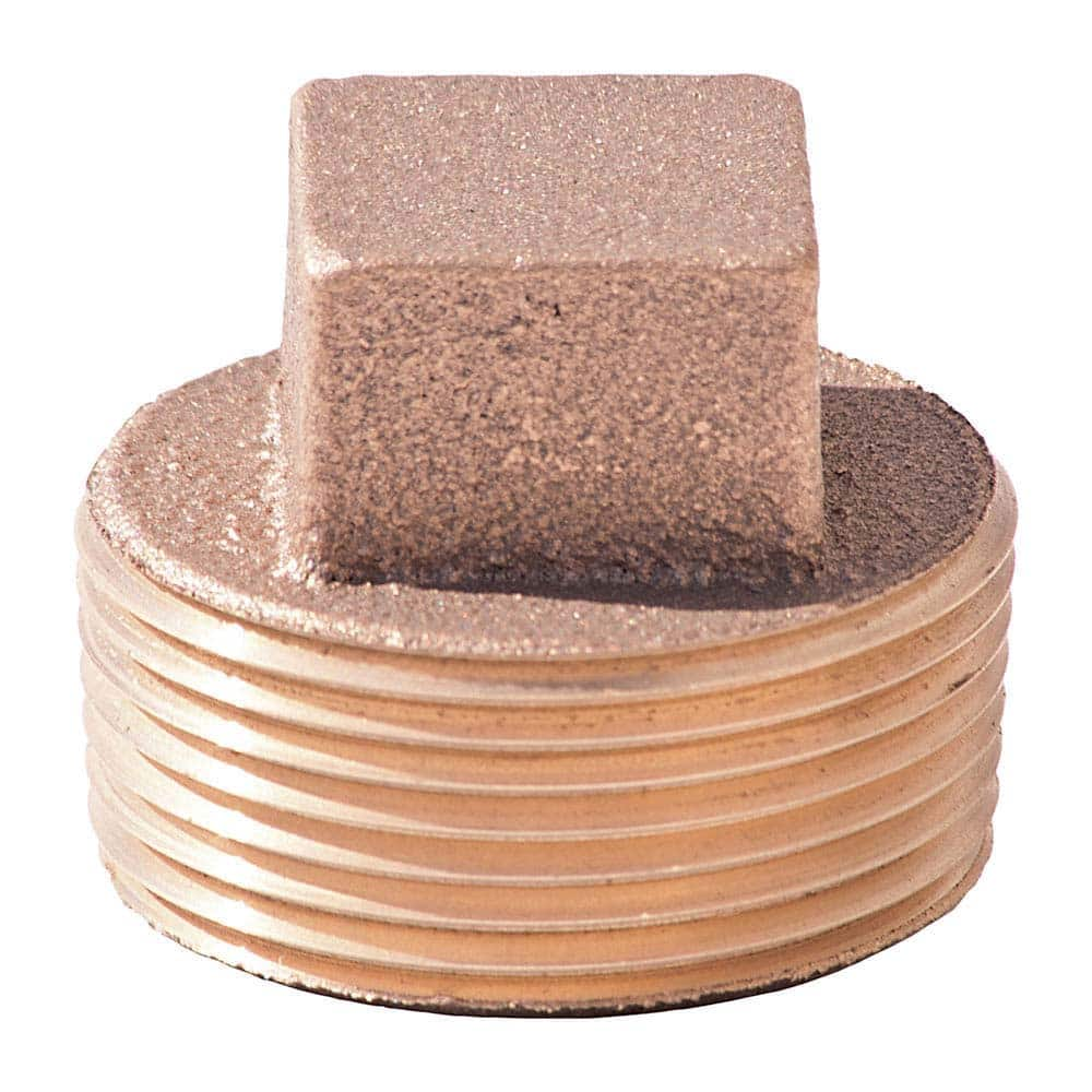 Merit Brass - Brass & Chrome Pipe Fittings Type: Square Head Plug Fitting Size: 1 - Top Tool & Supply