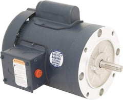 Leeson - 1 Max hp, 1,800 Max RPM, Capacitor Start Electric AC DC Motor - 115/230 V Input, Single Phase, 56C Frame, C-Face Mount, TEFC Enclosure - Top Tool & Supply