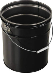 Vestil - 5 Gal Black Steel Pail - 13-3/8" High - Top Tool & Supply