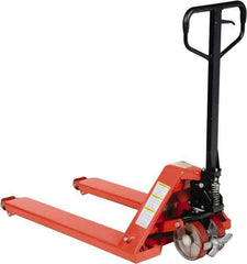 Vestil - 5,000 Lb Capacity, 6-1/2" Lift Wheel Nose Pallet Truck - 3-1/2" Min Lift Height, 38" Fork Length x 27" Fork Width, 27" Overall Width - Top Tool & Supply