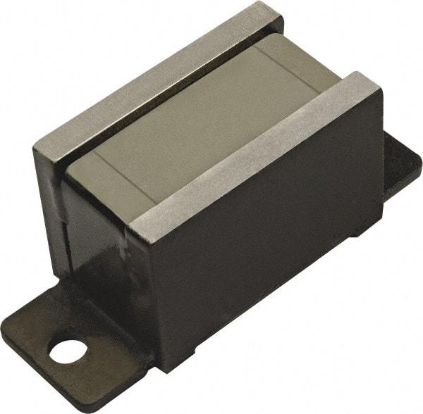 Mag-Mate - 120 Max Pull Force Lb, 3-1/4" Long x 1-1/4" Wide x 1-3/8" Thick, End Mount, Ceramic Fixture Magnet - 480°F Max Operating Temp, Grade 8 Ceramic, Steel Housing - Top Tool & Supply