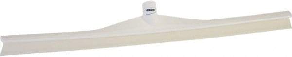 Vikan - 27.56" Rubber Blade Floor Squeegee - Single Edge, White, Plastic Holder - Top Tool & Supply