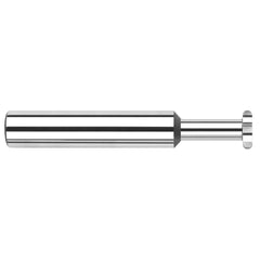 Harvey Tool - 1/2" Cut Diam, 0.1" Cut Width, 1/2" Shank, Straight-Tooth Woodruff Keyseat Cutter - Exact Industrial Supply