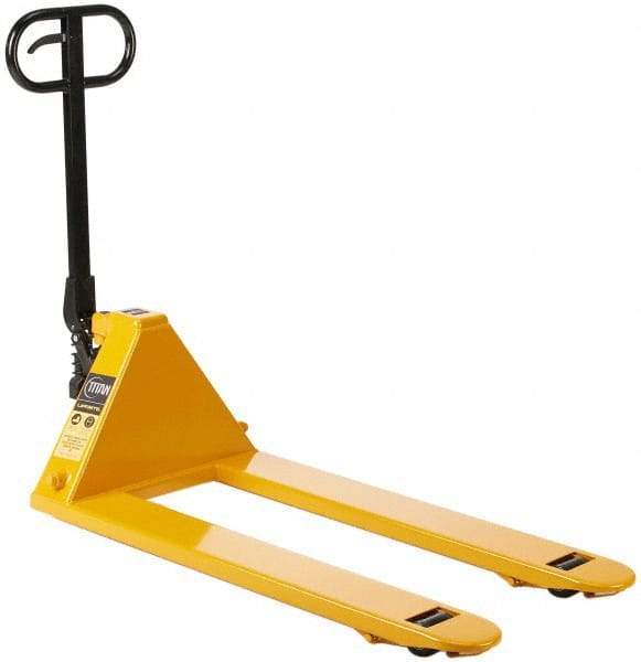 Lift-Rite - 5,500 Lb Capacity, 7-7/8" Lift Industrial Pallet Truck - 3" Min Lift Height, 36" Fork Length x 7" Fork Width, 27" Overall Width - Top Tool & Supply