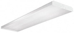 Cooper Lighting - 4 Lamp, 4 Ft. Long, 32 Watt, Surface Mounted, Fluorescent Lamp Wraparound Light Fixture - 120-277 Volt, White, Electronic Ballast - Top Tool & Supply