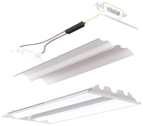 Cooper Lighting - 2 Lamp, 17 Watts, 2 x 2', Electronic Start Troffer Light Fixture Retrofit Kit - White Fluorescent Lamp - Top Tool & Supply