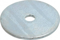 Gibraltar - 5/16" Screw, Steel Fender Flat Washer - 11/32" ID x 2" OD, 1/8" Thick, Zinc-Plated Finish - Top Tool & Supply