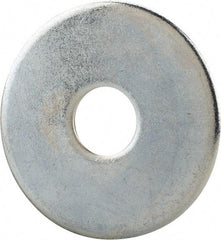 Gibraltar - 5/8" Screw, Steel Fender Flat Washer - 11/16" ID x 2-1/2" OD, 1/8" Thick, Zinc-Plated Finish - Top Tool & Supply