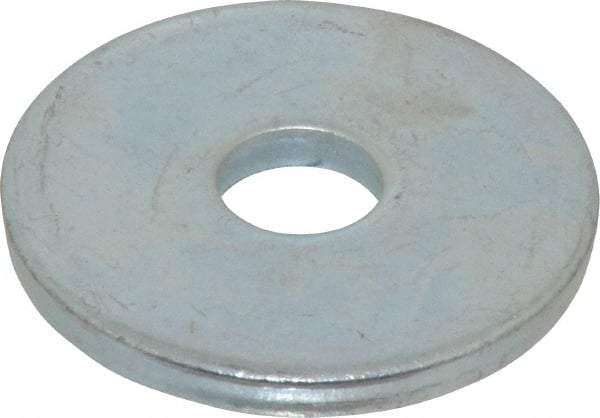 Gibraltar - 5/8" Screw, Steel Fender Flat Washer - 11/16" ID x 2-1/2" OD, 1/4" Thick, Zinc-Plated Finish - Top Tool & Supply