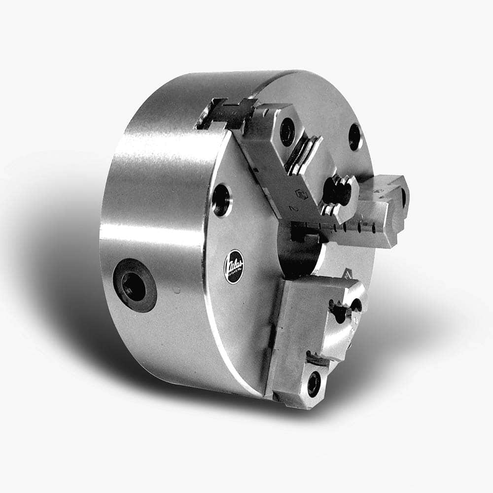 Atlas Workholding - Manual Lathe Chucks; Chuck Type: Self-Centering ; Nominal Chuck Size: 24 ; Number of Jaws: 3 ; Mount: A-8 ; Through-Hole Diameter (Decimal Inch): 7.4800 ; Body Material: Forged Steel - Exact Industrial Supply