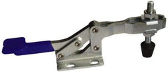 Gibraltar - 500 Lb Holding Capacity, Horizontal Handle, Manual Hold Down Toggle Clamp - 62° Handle Movement, 92° Bar Opening, U-Bar, Flanged Base, Carbon Steel - Top Tool & Supply