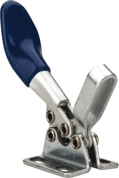 Gibraltar - 60 Lb Holding Capacity, Horizontal Handle, Manual Hold Down Toggle Clamp - 80° Handle Movement, 90° Bar Opening, U-Bar, Flanged Base, Carbon Steel - Top Tool & Supply