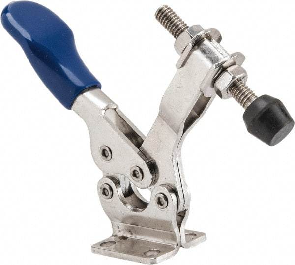 Gibraltar - 600 Lb Holding Capacity, Horizontal Handle, Manual Hold Down Toggle Clamp - 70° Handle Movement, 92° Bar Opening, U-Bar, Flanged Base, Electro-Plated Zinc, Stainless Steel - Top Tool & Supply