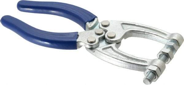 Gibraltar - 350 Lb Load Capacity, 1.77" Throat Depth, 6.03" OAL, Carbon Steel, C Style Plier Clamp - M8x1.5 Spindle, 2.86" Open Throat Height, Blue Handle - Top Tool & Supply