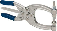 Gibraltar - 700 Lb Load Capacity, 2.72" Throat Depth, 8.5" OAL, Carbon Steel, C Style Plier Clamp - M10x1.5 Spindle, 4.1" Open Throat Height, Blue Handle - Top Tool & Supply