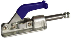 Gibraltar - 2,500 Lb Load Capacity, Flanged Base, Carbon Steel, Standard Straight Line Action Clamp - 6 Mounting Holes, 0.33" Mounting Hole Diam, 0.63" Plunger Diam, Straight Handle - Top Tool & Supply