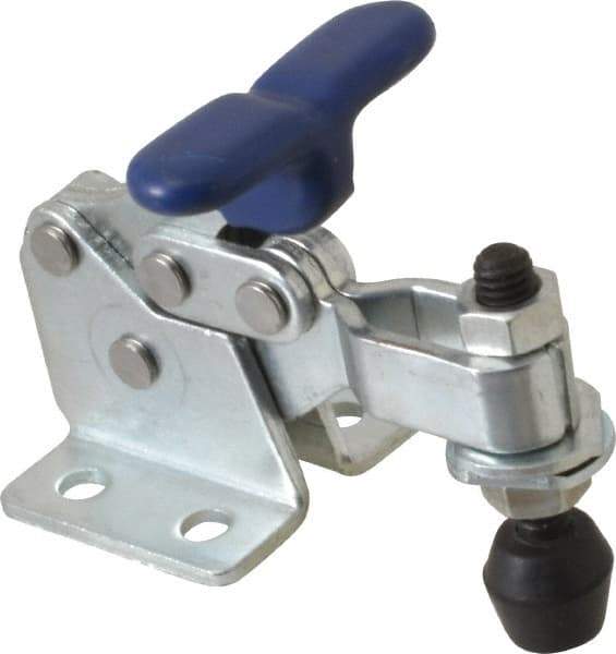 Gibraltar - 350 Lb Holding Capacity, Horizontal Handle, Manual Hold Down Toggle Clamp - 175° Handle Movement, 92° Bar Opening, U-Bar, Flanged Base, Carbon Steel - Top Tool & Supply